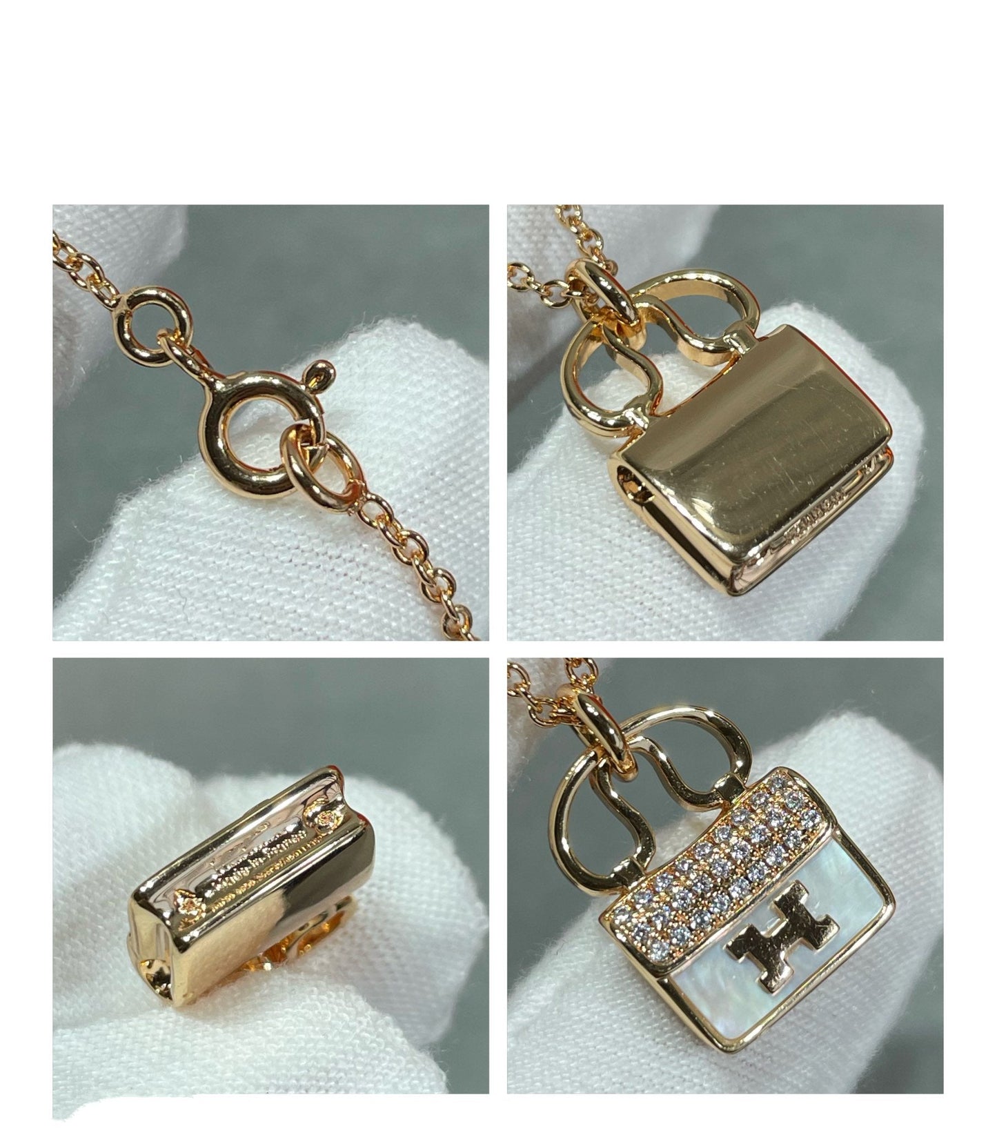 [Liorra]H CIRCE MOISSANITE PENDANT NECKLACE GOLD