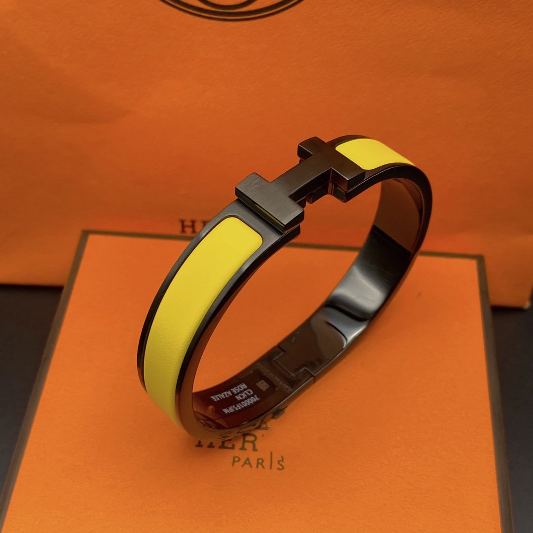 [Liorra]CLIC HM SO BLACK YELLOW BRACELET