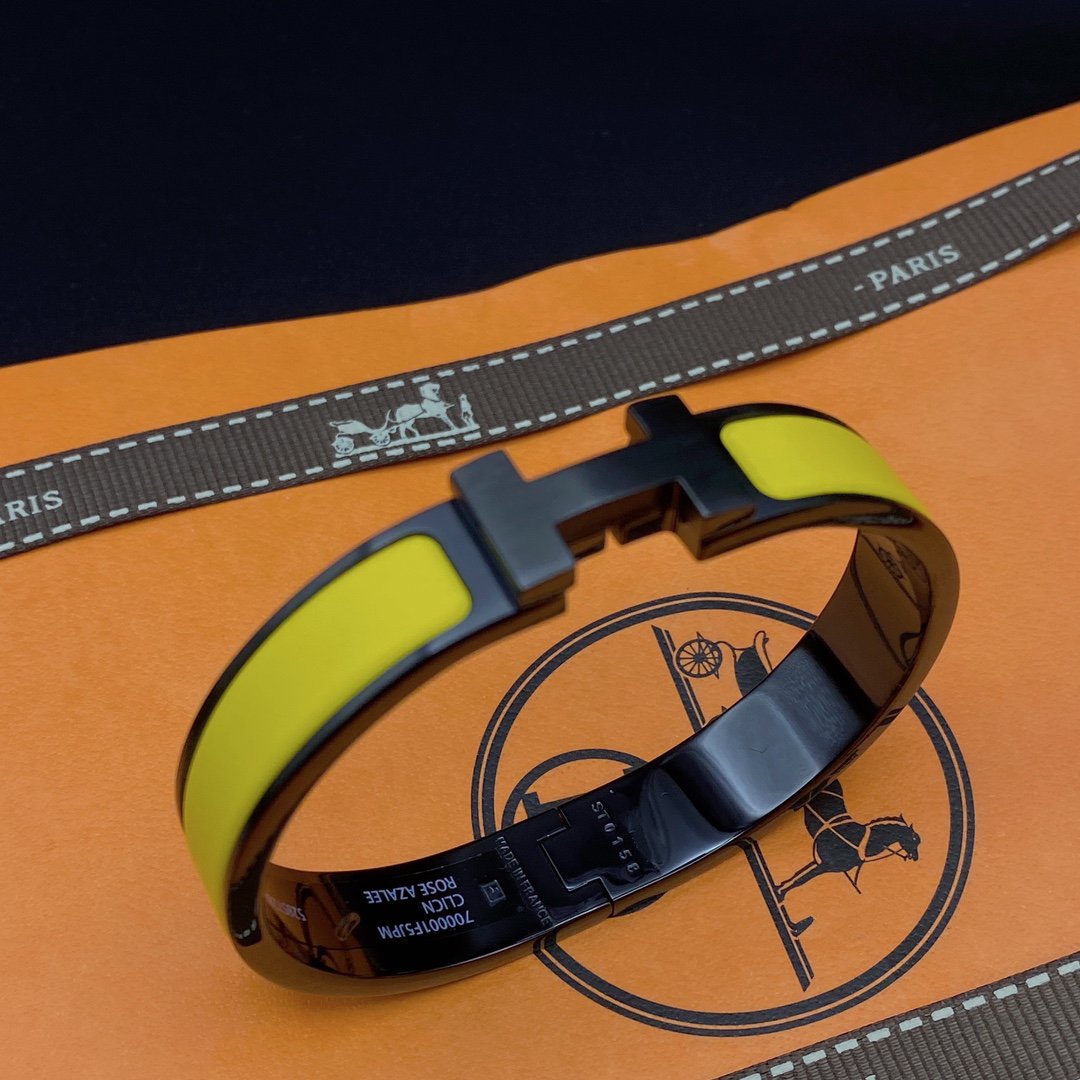 [Liorra]CLIC HM SO BLACK YELLOW BRACELET