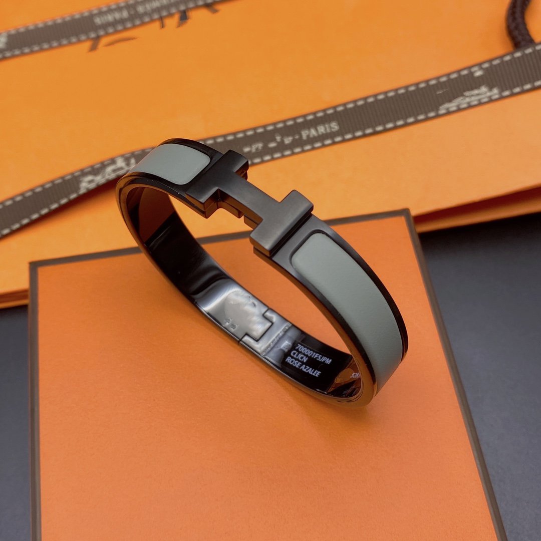 [Liorra]CLIC HM SO BLACK GREY BRACELET