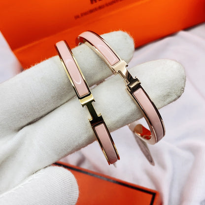 [Liorra]CLASSIC HM CLIC  PINK 8MM ENAMEL BRACELET