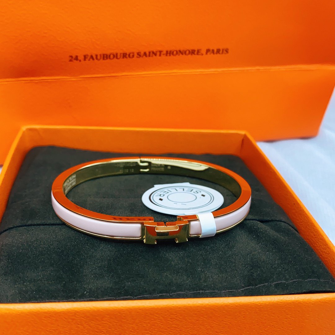 [Liorra]CLASSIC HM CLIC  PINK 8MM ENAMEL BRACELET