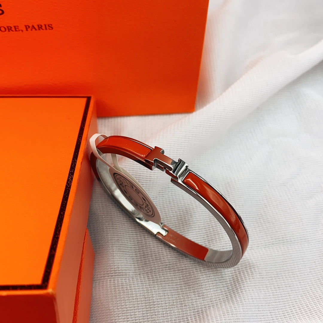 [Liorra]CLASSIC HM CLIC RED 8MM ENAMEL BRACELET