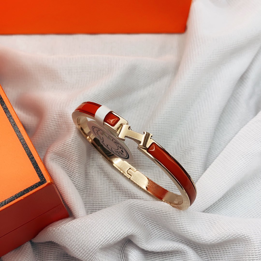 [Liorra]CLASSIC HM CLIC RED 8MM ENAMEL BRACELET