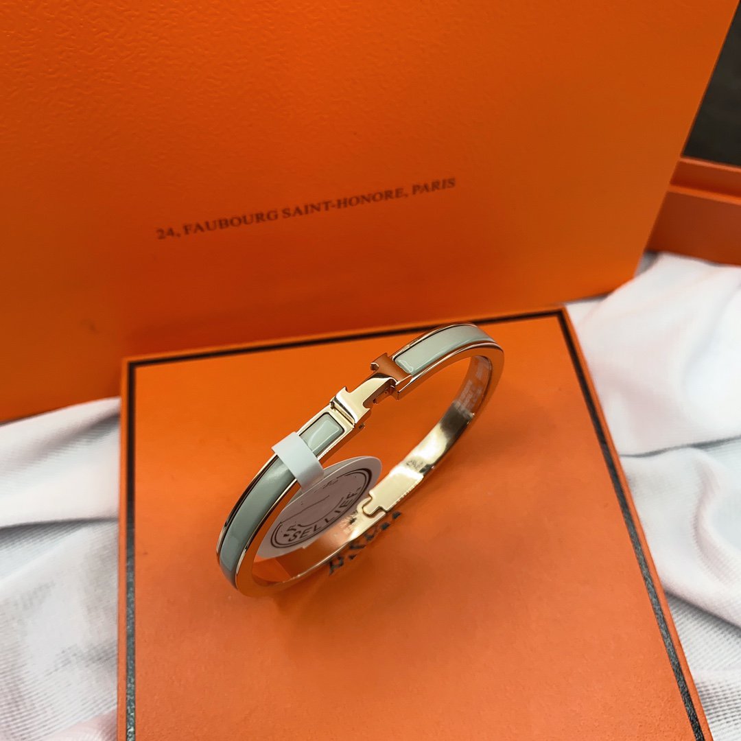 [Liorra]CLASSIC HM CLIC GREEN 8MM ENAMEL BRACELET