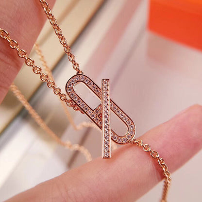 [Liorra]HM FIRE PIG NOSE NECKLACE TRENDY STREET