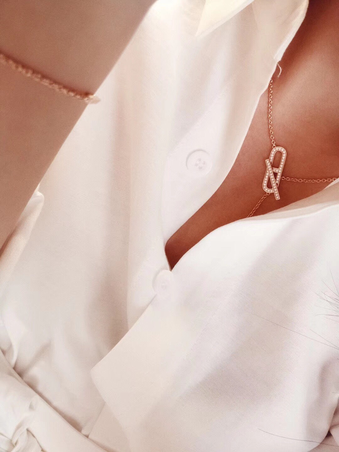 [Liorra]HM FIRE PIG NOSE NECKLACE TRENDY STREET