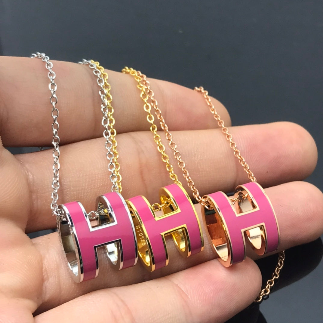 [Liorra]H NECKLACE PINK