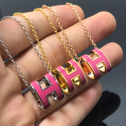 [Liorra]H NECKLACE PINK
