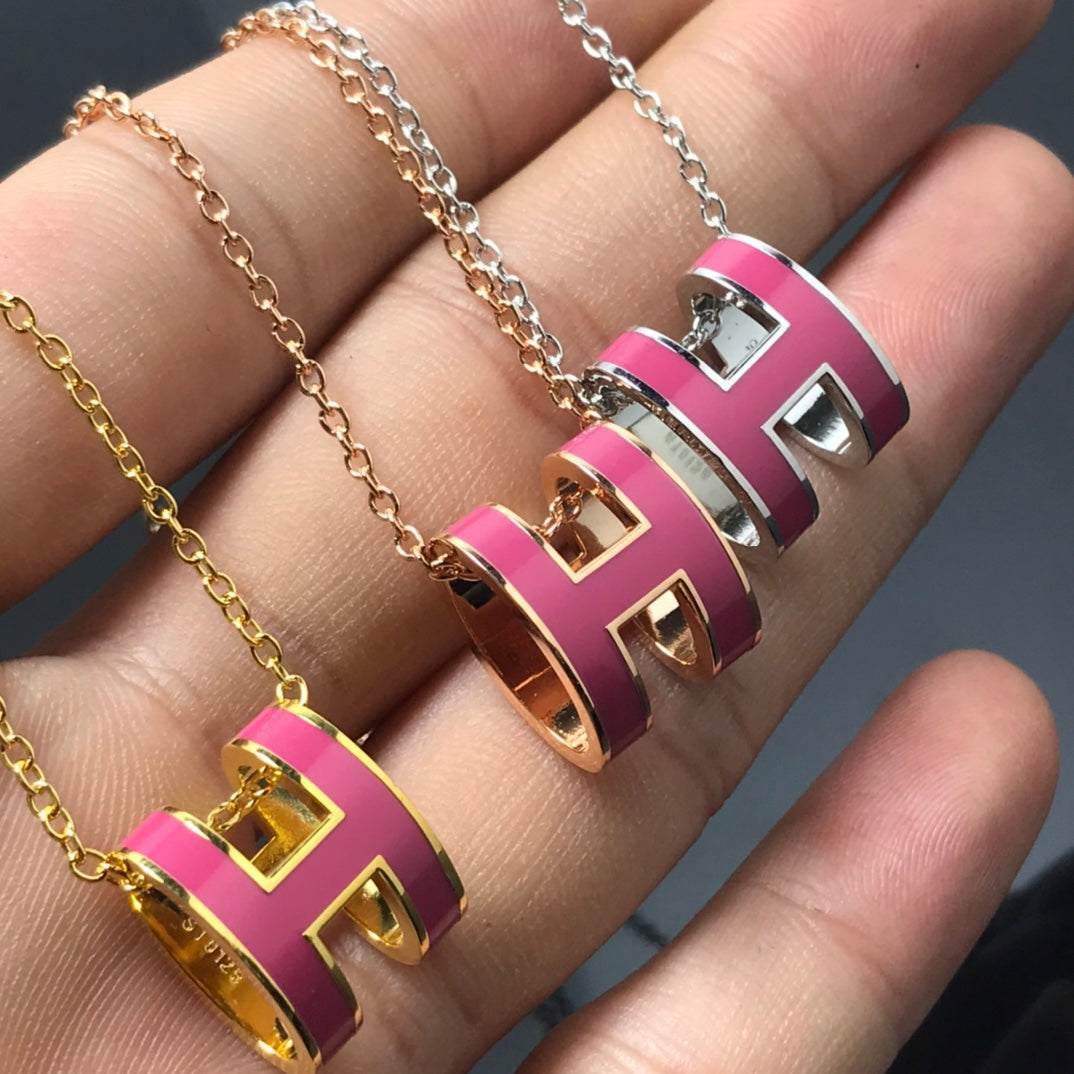[Liorra]H NECKLACE PINK