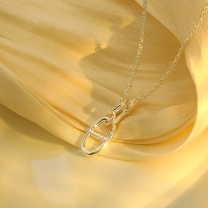 [Liorra]HM CHAINE D'ANCRE PENDANT NECKLACE STERLING SILVER