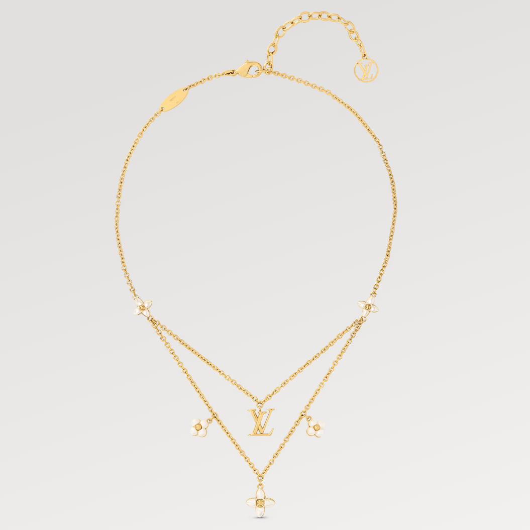 [Liorra]FLOWERGRAM GOLD MOP DOUBLE ROW NECKLACE