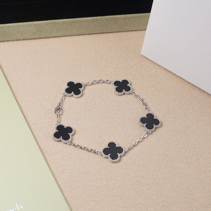 [Liorra] CLOVER 5 MOTIF ONYXS BRACELET COLLECTION