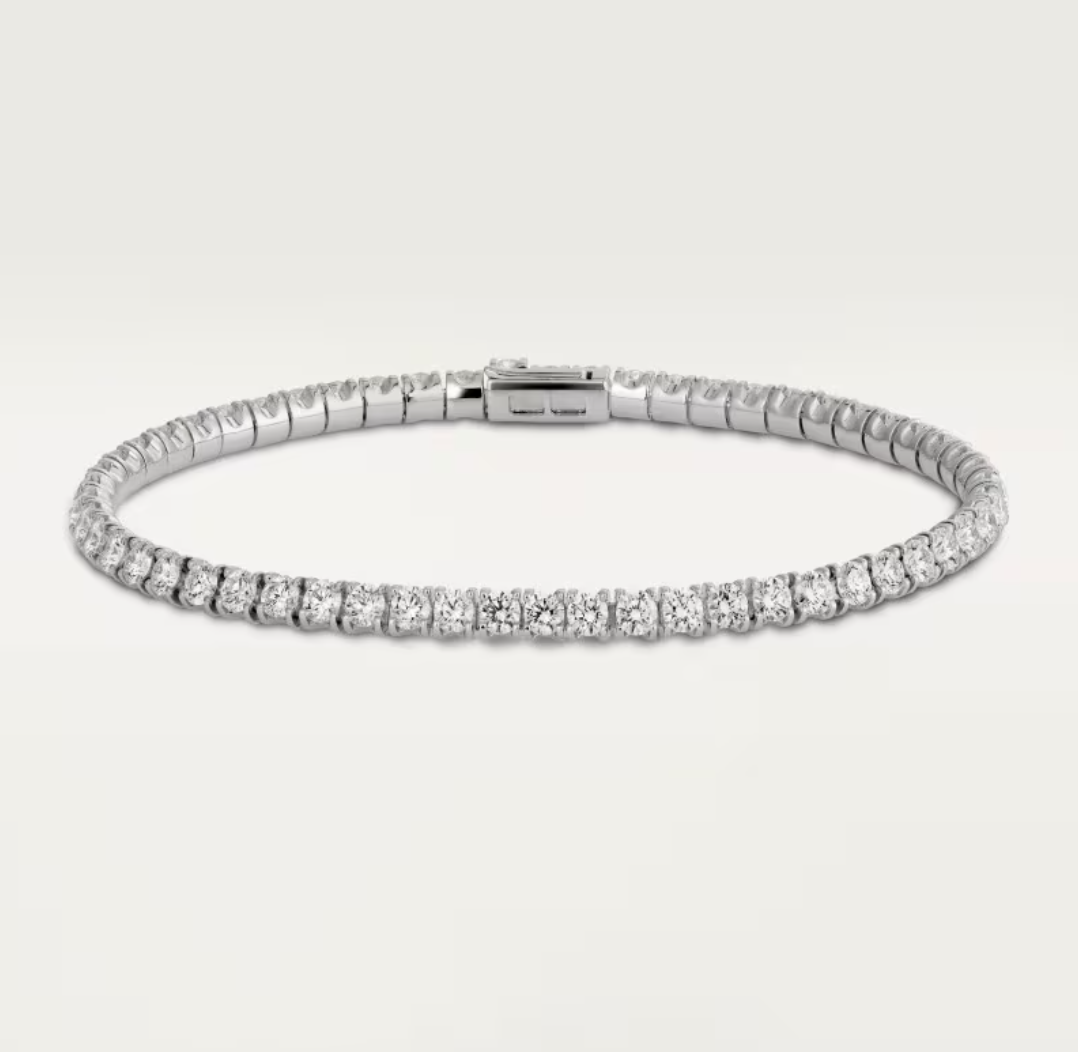 [Liorra]  CLASSIC BASEBALL BRACELAT, 52 DIAMOND
