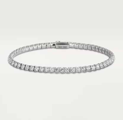 [Liorra]  CLASSIC BASEBALL BRACELAT, 52 DIAMOND
