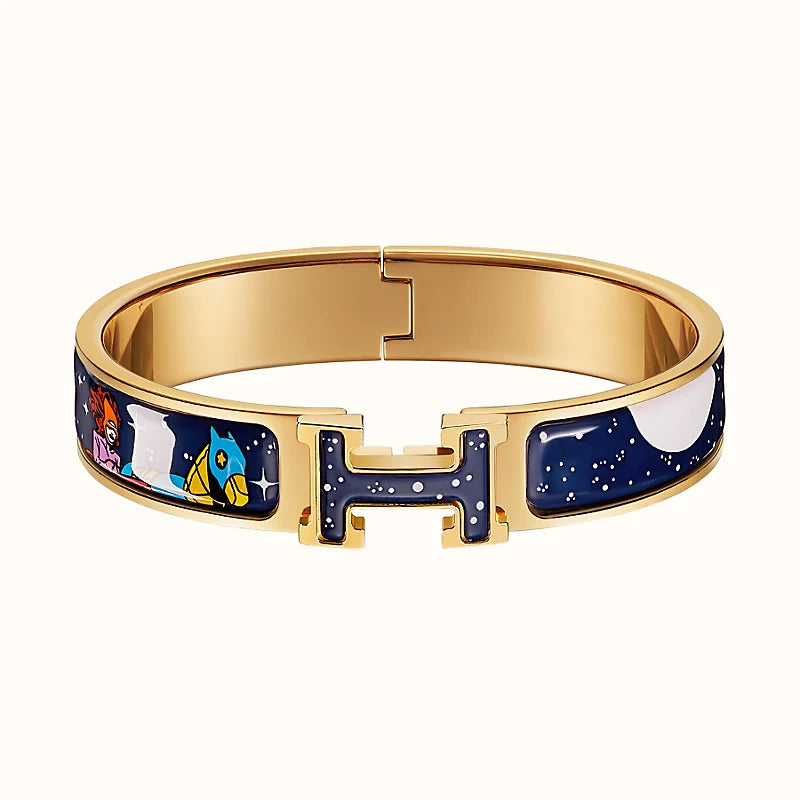 [Liorra]H STAR AND MOON BRACELET 12MM