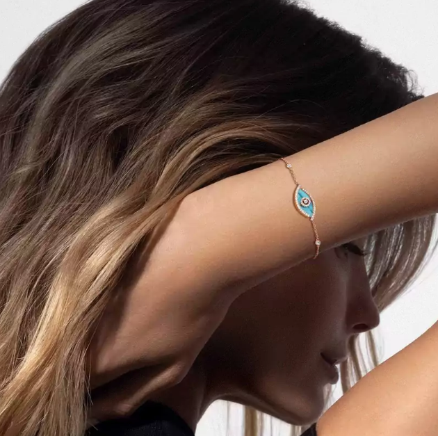 [Liorra]M LUCKY EYE TURQUOISE Liorra GOLD BRACELET