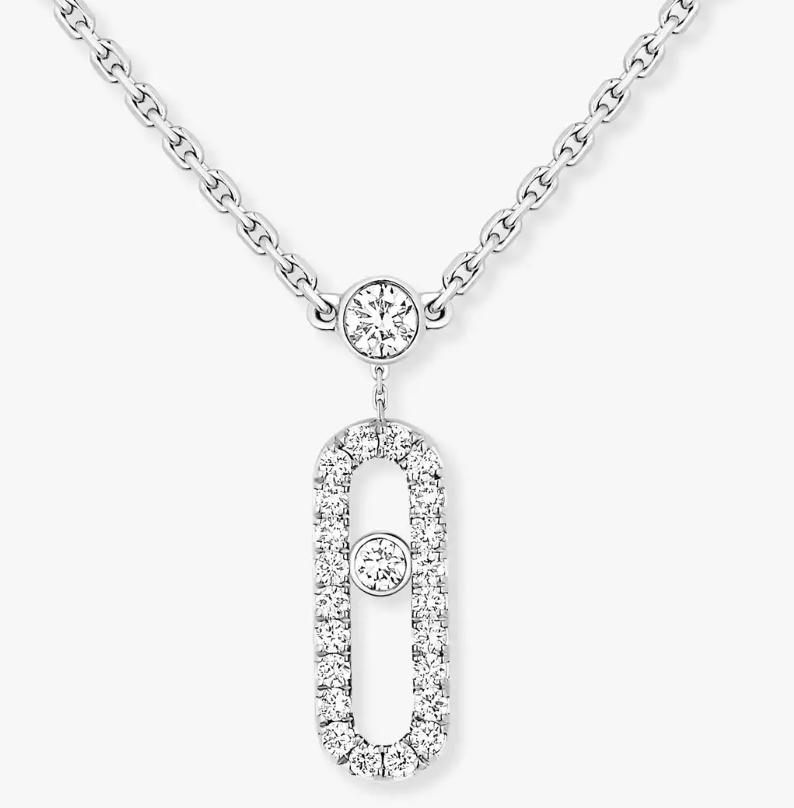 [Liorra]MS Double-Circle Full-Diamond Necklace