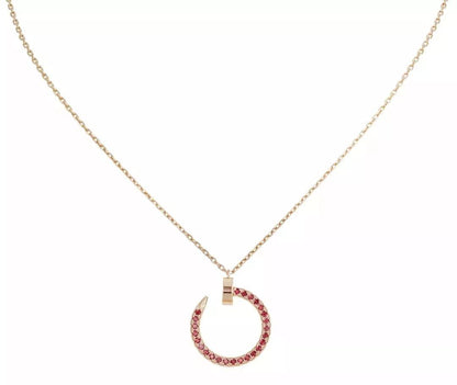 [Liorra]JUSTE NECKLACE GOLD RED DIAMONDS