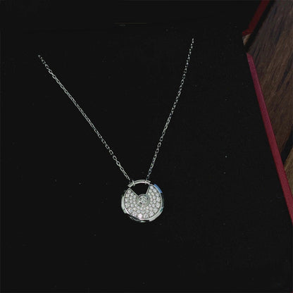 [Liorra]AMULETTE SILVER FULL DIAMOND NECKLACE