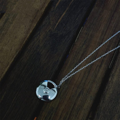 [Liorra]AMULETTE SILVER FULL DIAMOND NECKLACE