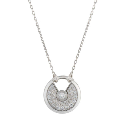 [Liorra]AMULETTE SILVER FULL DIAMOND NECKLACE