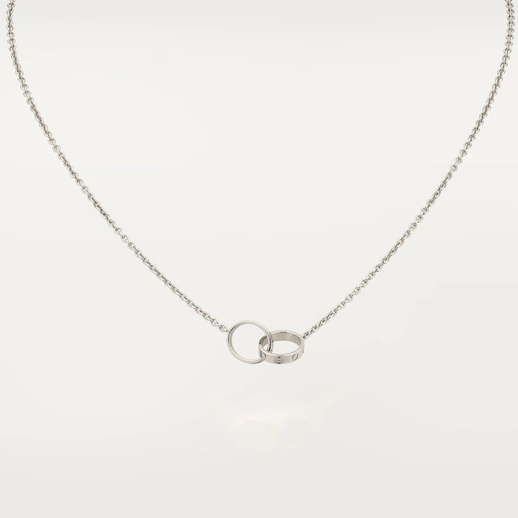 [Liorra]LOVE NECKLACE PINK GOLD AND SILVER