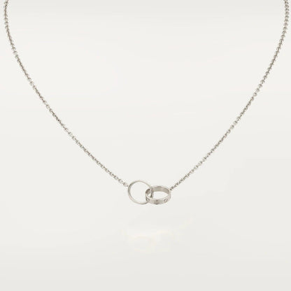 [Liorra]LOVE NECKLACE PINK GOLD AND SILVER