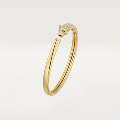 [Liorra]PANTHERE GOLD DIAMOND OPEN BRACELET