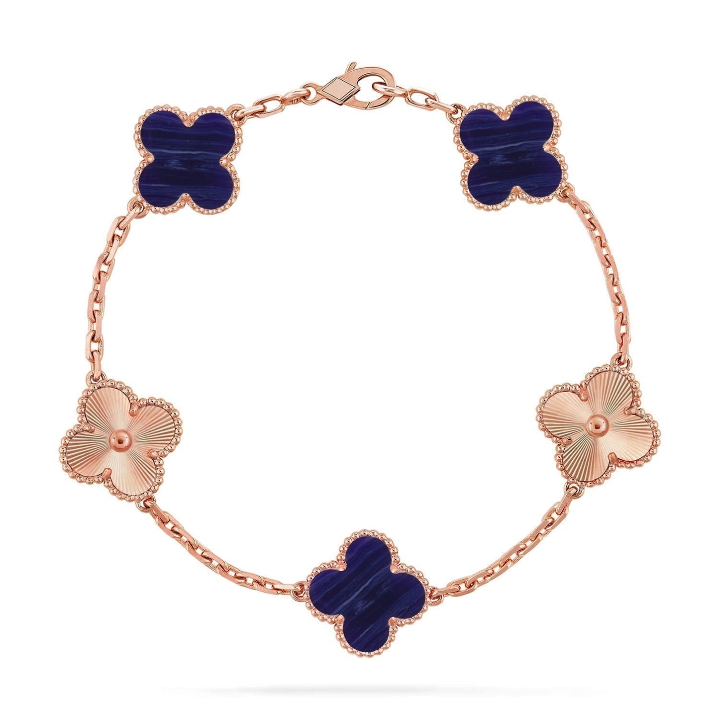 [Liorra]CLOVER 5 MOTIF PURPLE STRIPES BRACELET COLLECTION
