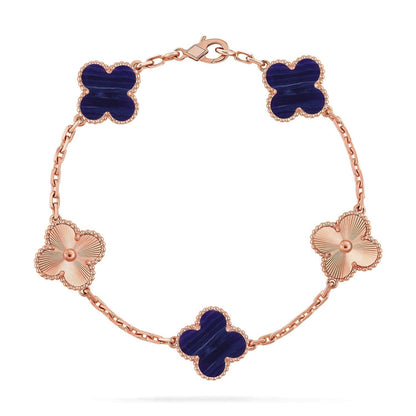 [Liorra]CLOVER 5 MOTIF PURPLE STRIPES BRACELET COLLECTION