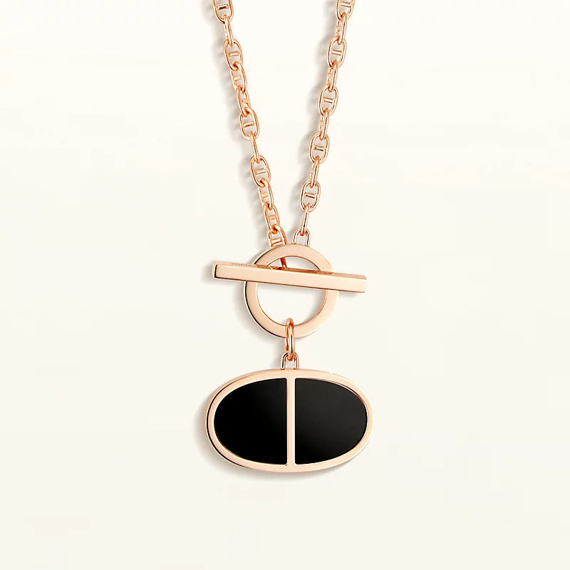 [Liorra]CHAINE VERSO BLACK CERAMIC NECKLACE