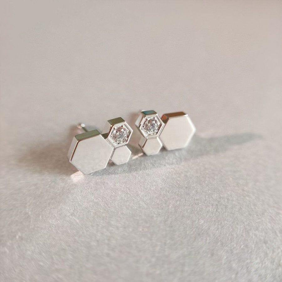 [Liorra]BEE LOVE SILVER DIAMOND EARRINGS