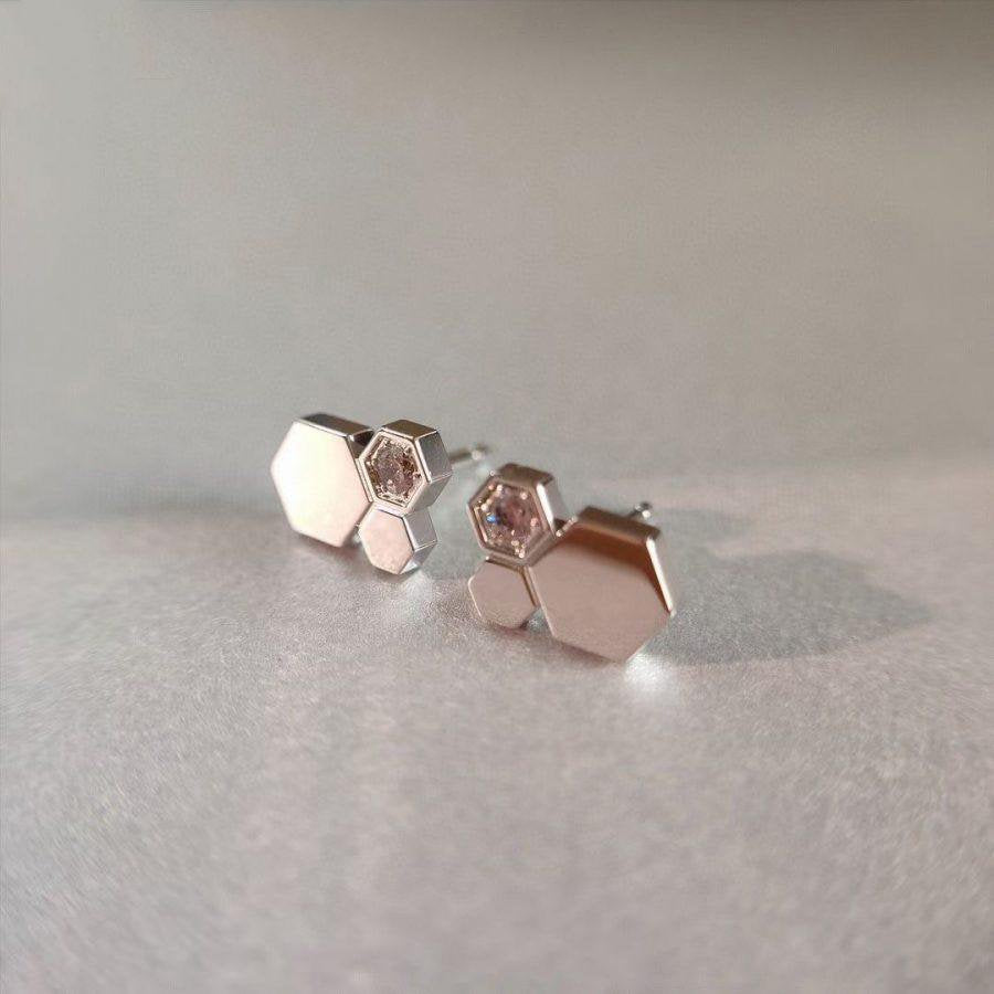 [Liorra]BEE LOVE SILVER DIAMOND EARRINGS