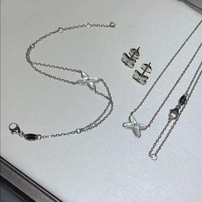 [Liorra]JEUX BRACELET WHITE MOP SILVER 1 DIAMOND