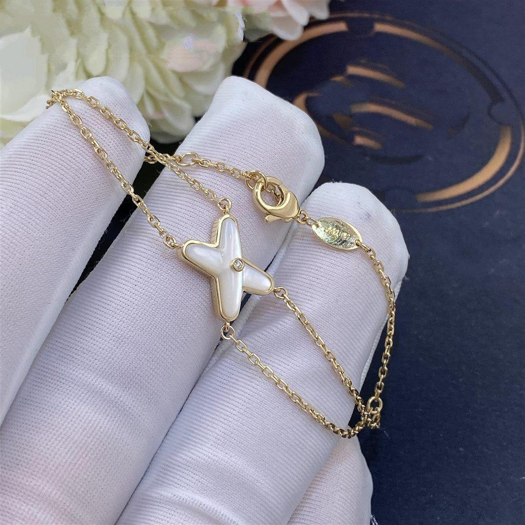 [Liorra]JEUX BRACELET WHITE MOP GOLD 1 DIAMOND