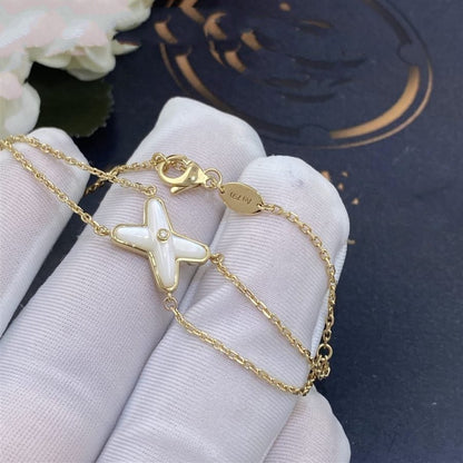 [Liorra]JEUX BRACELET WHITE MOP GOLD 1 DIAMOND