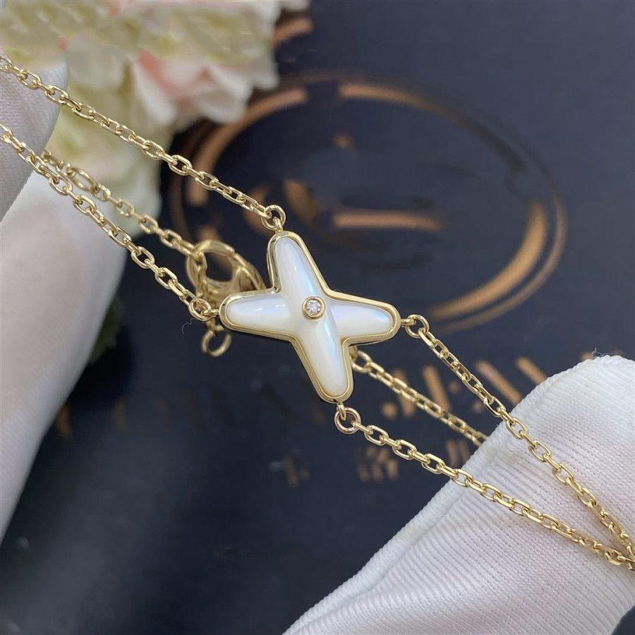 [Liorra]JEUX BRACELET WHITE MOP GOLD 1 DIAMOND