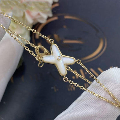 [Liorra]JEUX BRACELET WHITE MOP GOLD 1 DIAMOND