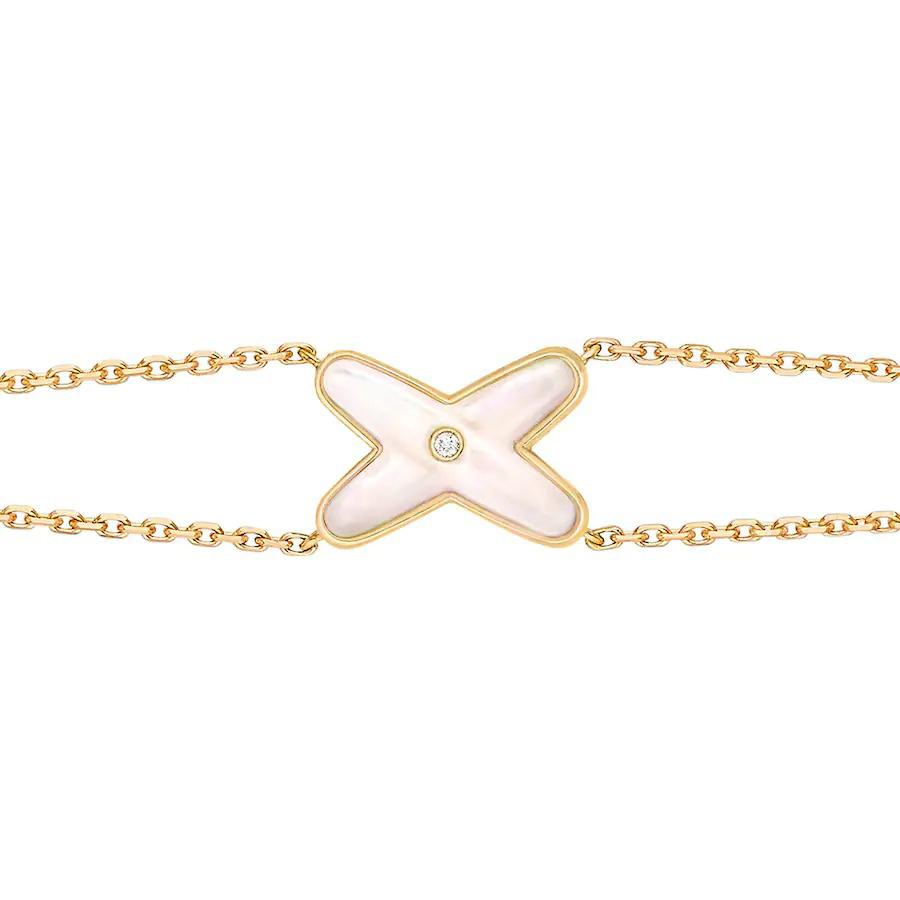[Liorra]JEUX BRACELET WHITE MOP GOLD 1 DIAMOND