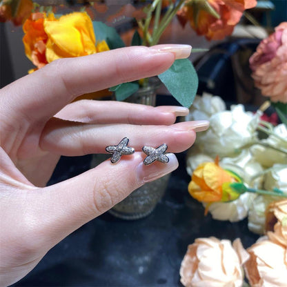 [Liorra]JEUX DE SILVER DIAMOND EARRINGS