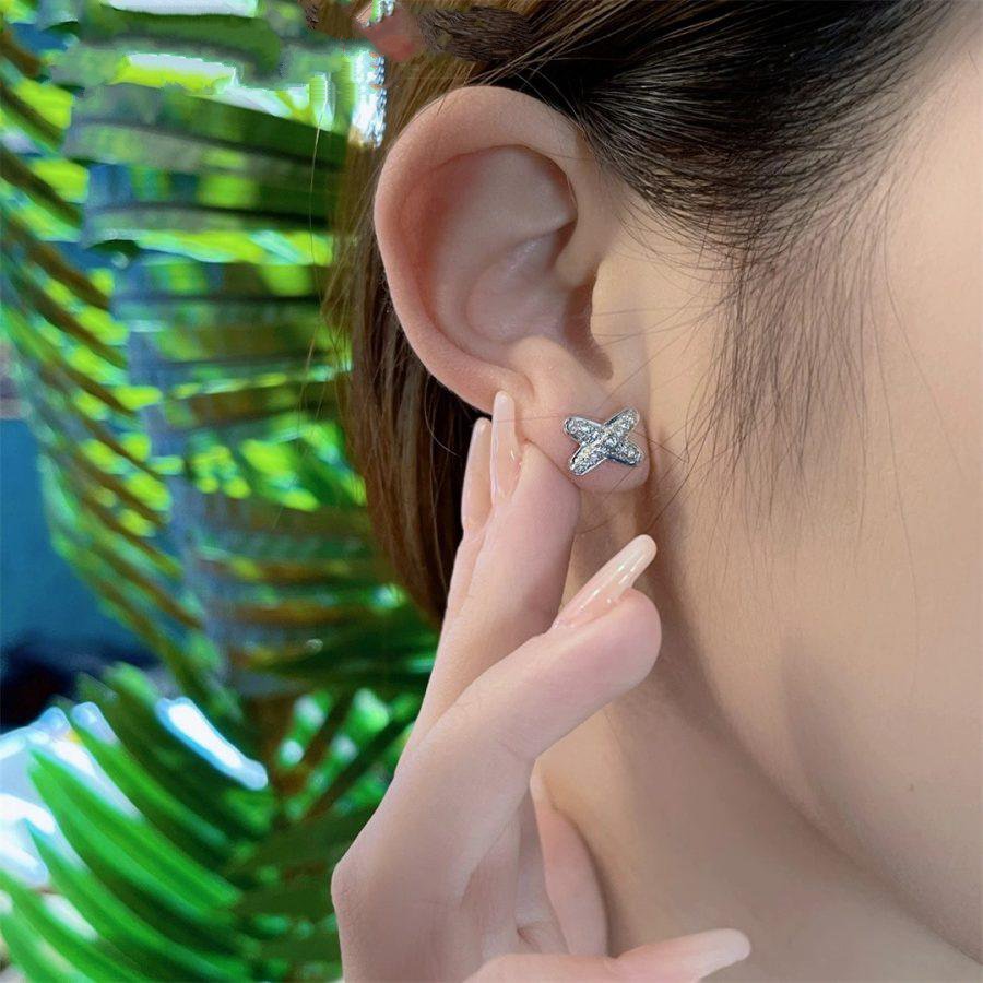 [Liorra]JEUX DE SILVER DIAMOND EARRINGS
