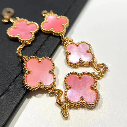 [Liorra] CLOVER 5 MOTIFS  PINK MOP BRACELET COLLECTION