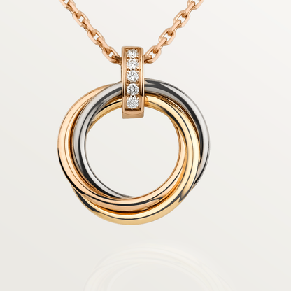 [Liorra]TRINITY NECKLACE GOLD  DIAMONDS