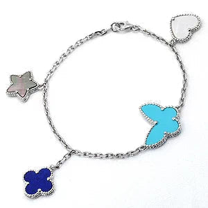 [Liorra]LUCKY SPRING SILVER BRACELET 4 MOTIF