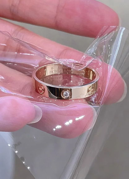 [Liorra]LOVE RING 4MM 1 DIAMOND