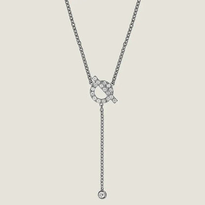[Liorra]FINESSE SILVER DIAMOND NECKLACE