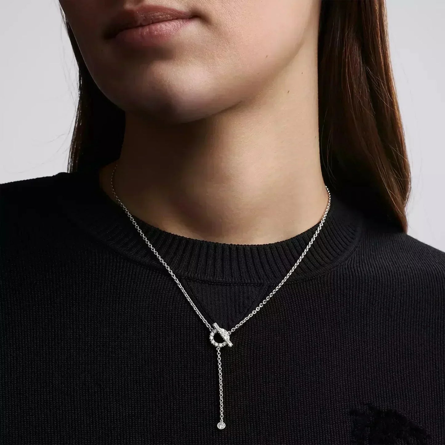 [Liorra]FINESSE SILVER DIAMOND NECKLACE