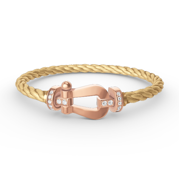 [Liorra]FORCE LARGE HORSESHOE HALF DIAMOND BRACELET Liorra GOLD