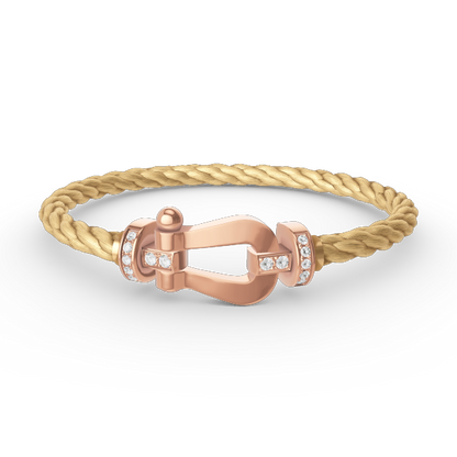 [Liorra]FORCE LARGE HORSESHOE HALF DIAMOND BRACELET Liorra GOLD